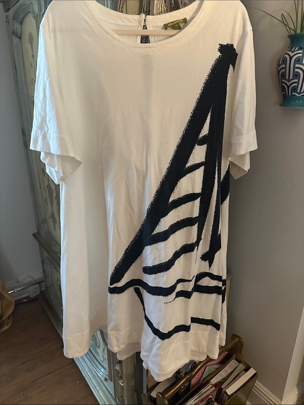 Anthropology Sailboat cotton dress